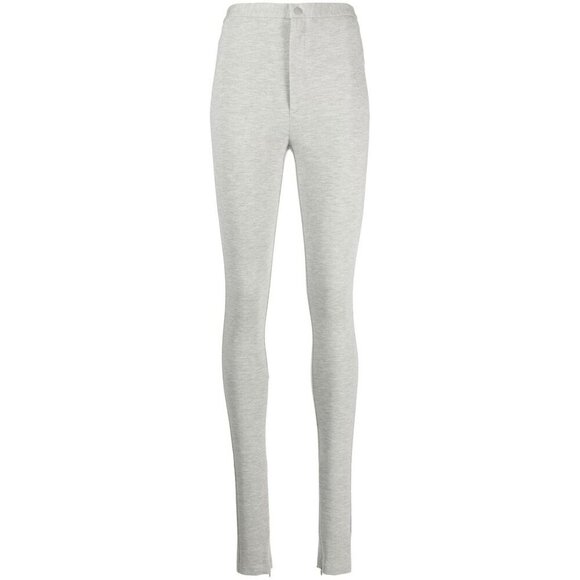 WARDROBE.NYC Side Zip Leggings in Grey Marl XSmall New Womens Skinny Pants - Picture 10 of 16